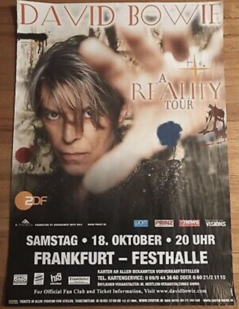 Rare New David Bowie Reality Tour Import Poster