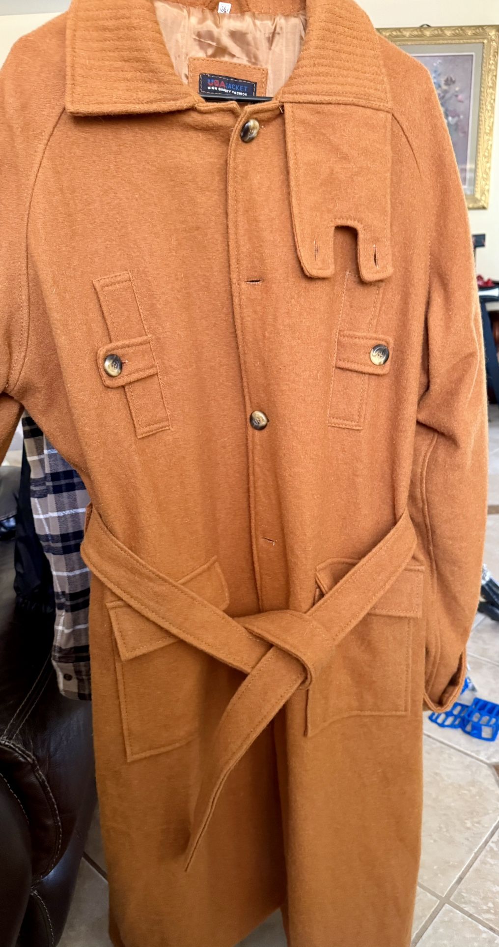 Burnt Orange Overcoat Men’s