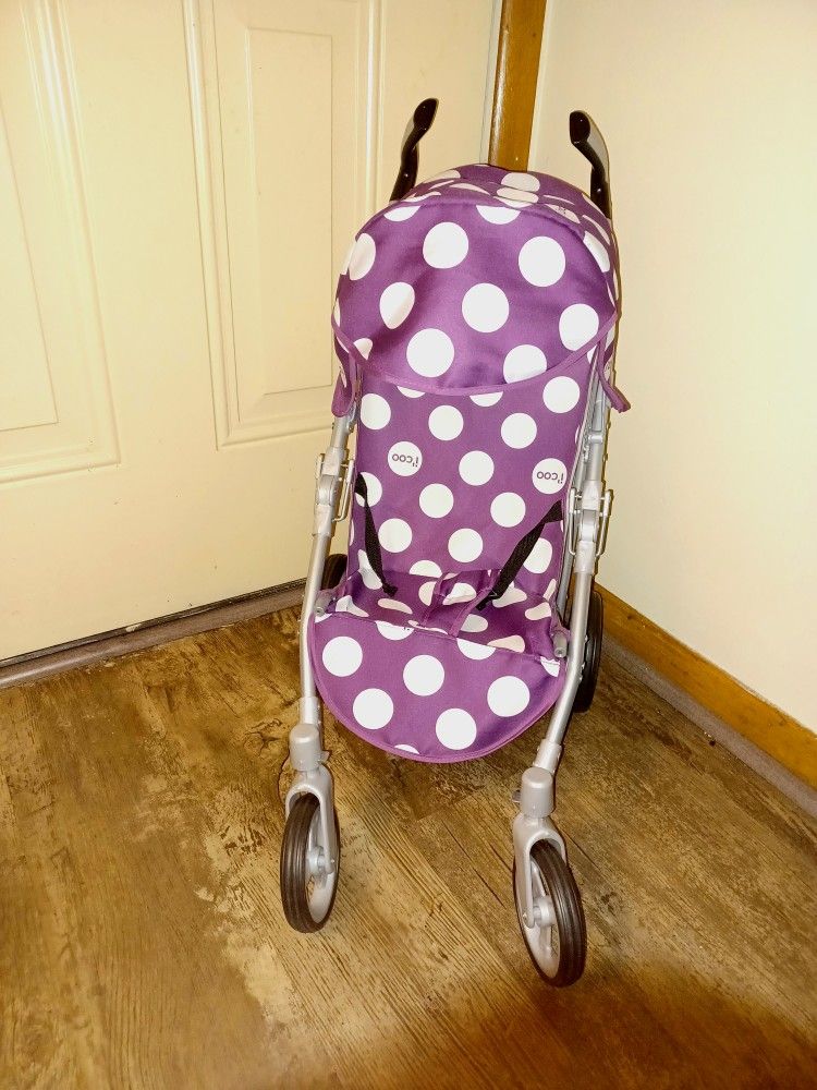 icoo Doll Stroller Pluto Dot Purple OBO