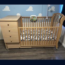 Crib With Drawers (mattress Not Included)
