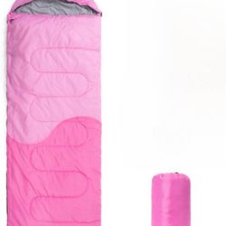 Htmeybg Sleeping Bag - 3 Seasons, Pink