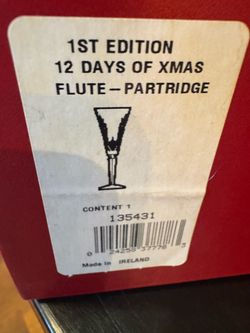 Waterford 12 Days of Christmas Flutes (six total)