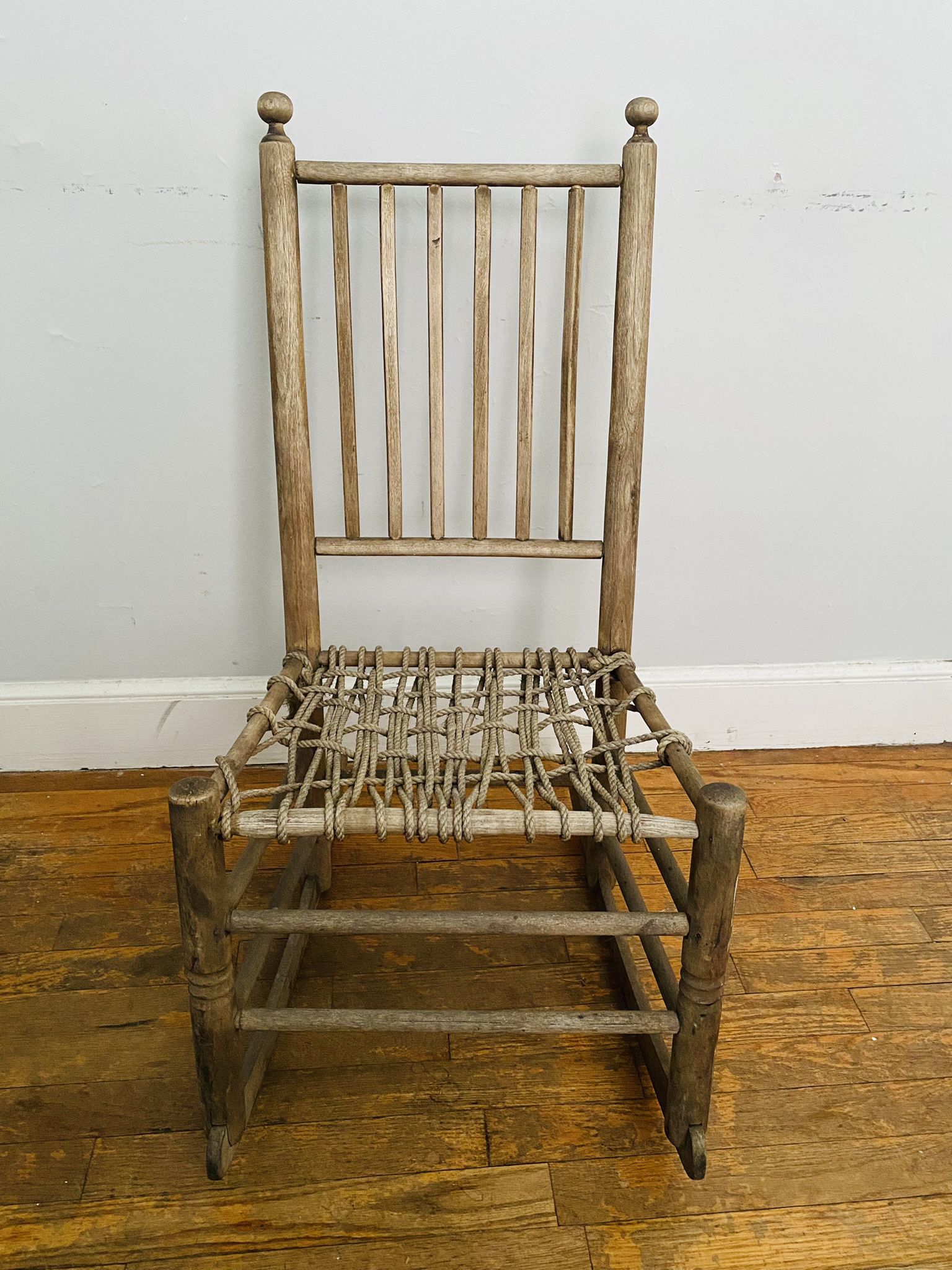 Vintage Teen Sized Rare Rocking Chair Decor Piece 34in Height 14in Seat Height 16in Seat Width 