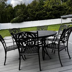 7 Piece Iron Table Set