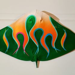 Flamed Hot Rod Stingray Fish Mount.