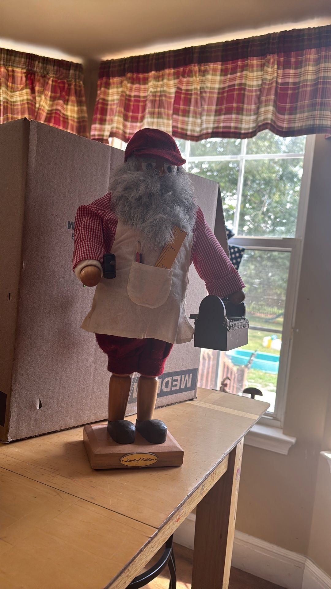 Grandeur Noel 2000 Collector's Edition 17" Wooden Santa Nutcracker Toy Maker