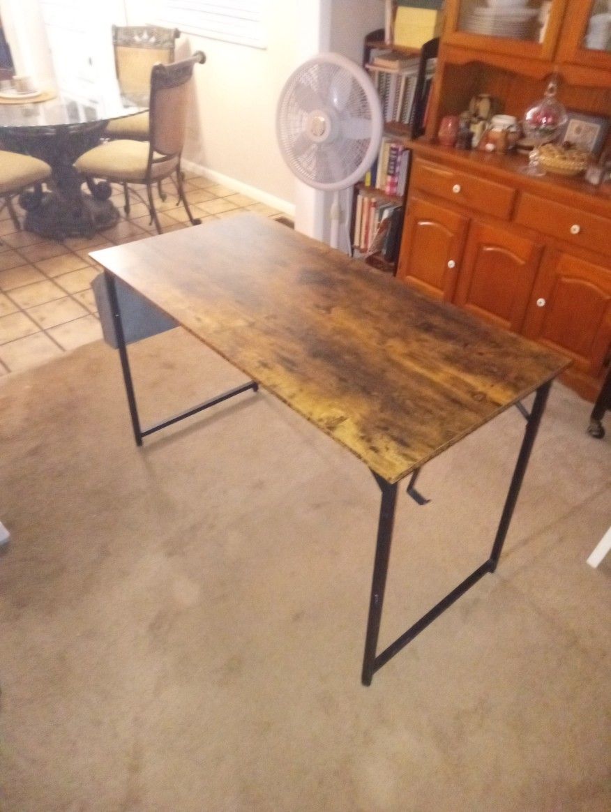 Desk With Fabric Storage End