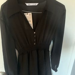 XS black dress-zara