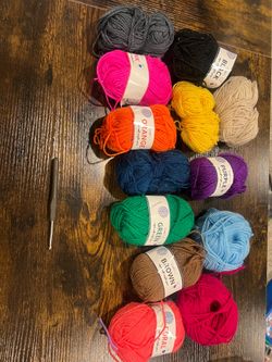 Crochet Hook and Yarn
