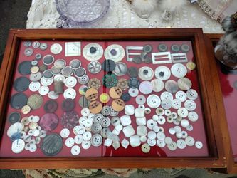 Circa 1880s  thru. 1930s...  Abalone... And Bake Light Buttons