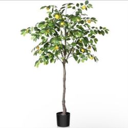 Artificial Lemon Tree, 5 Feet Fake Lemon Plant