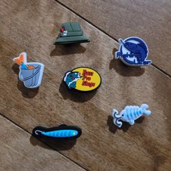 Lot Of 6 Fishing Croc Charms 