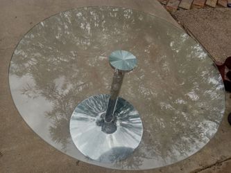 Round Glass Top Dining Table Chrome Base