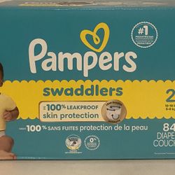 Pamper Size 2 ( 12-18 Lbs) 84 Diapers 