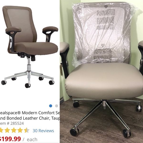 Realspace Modern Comfort Chair : Realspace Modern Comfort Devley Leath