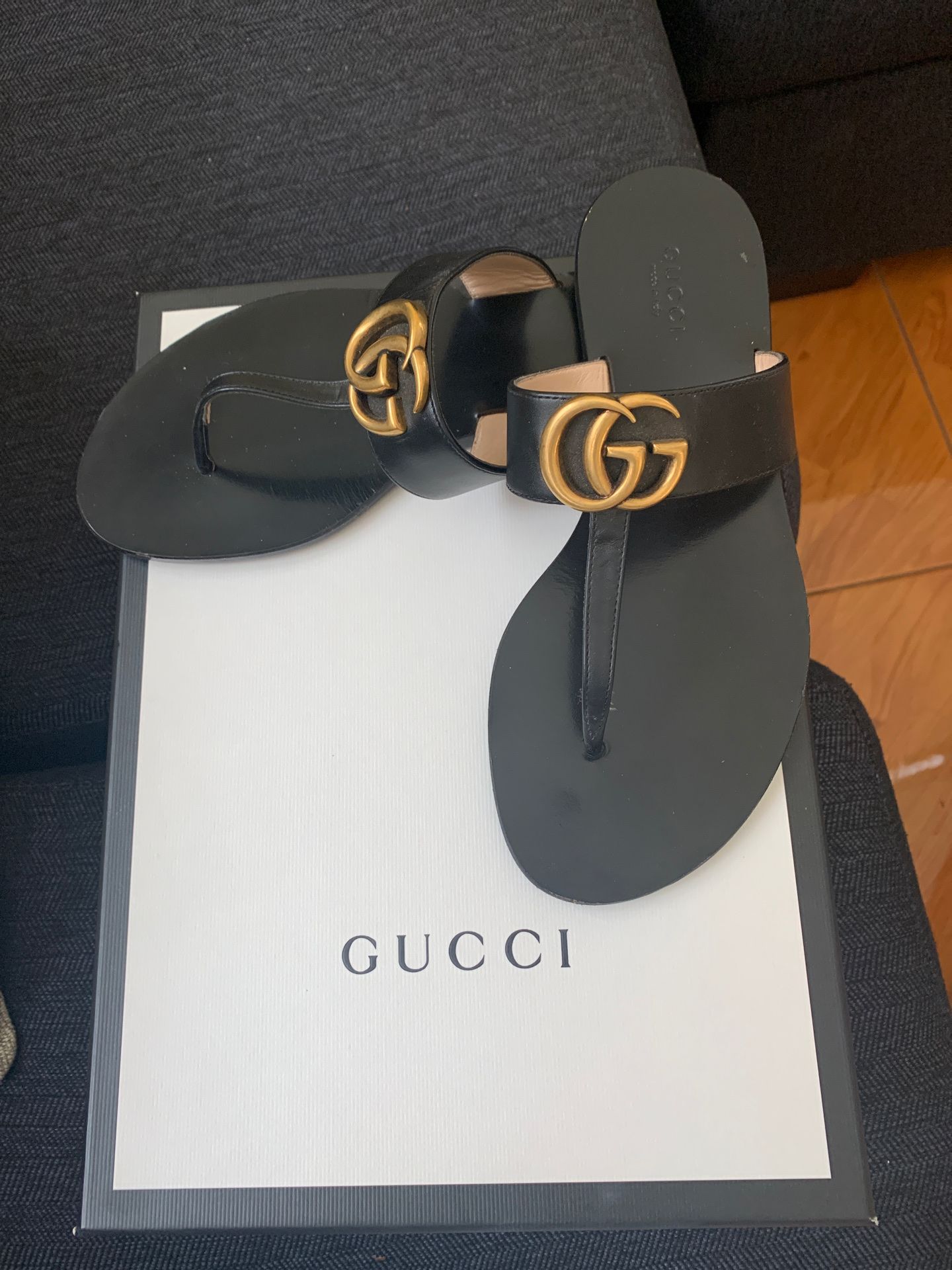 Gucci sandals worn