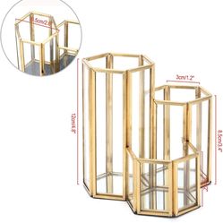 Makeup Brush/ Pen Holder. Brass New 