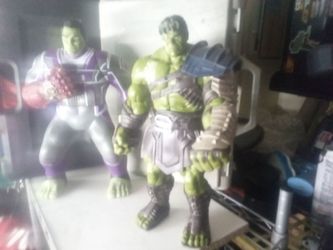 Two 15in Hulk figures