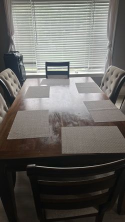 Dining room table and chairs