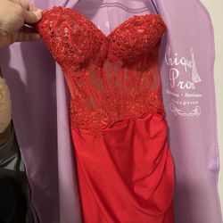 Worn Once, Beautiful Red Dress Size 0