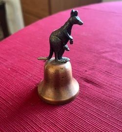 Vintage Souvenir Brass Bells – Kangaroo & Singapore Merlion – Set of 2 – $20