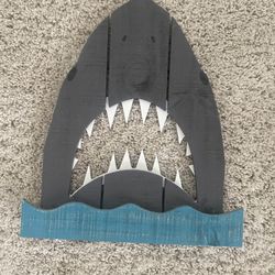 Wood Shark Bathroom Decor 