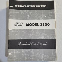 Marantz 3300 Service Manual