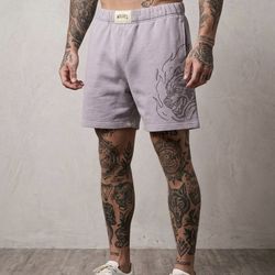 Darc Sport Fired Up Patch Liam Sweat Shorts Norse Purple Wolves