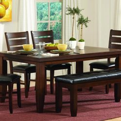 Leola Extendable Solid Wood Base Dining Table