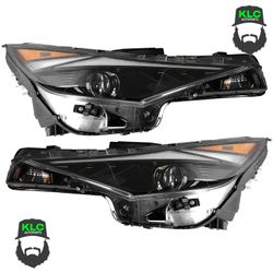 For 2021 2022 2023 Hyundai Elantra Headlight Assembly Halogen with LED Left Right Pair