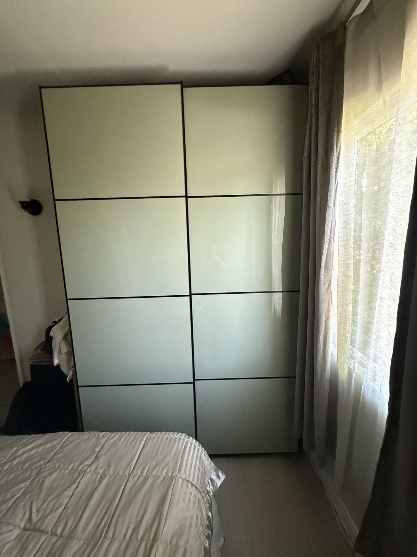 IKEA Pax Wardrobe Closet System With Sliding doors And Shelves