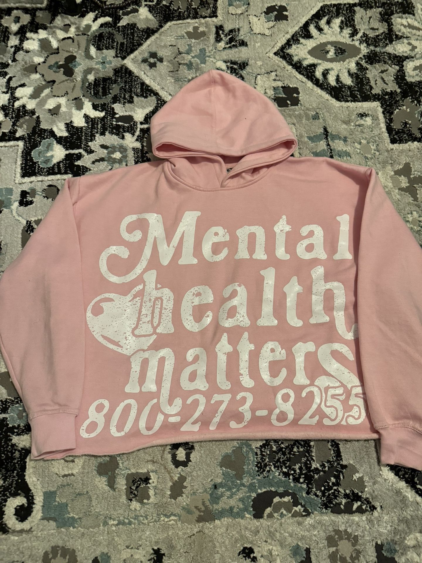 Euphoric mental health matters hoodie in pink #cropped #y2k #mental health Size large fits like a medium