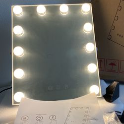 9.5 "x 11.5" Vanity Mirror with Lights, Hollywood Lighted Makeup Mirror with 3 Color