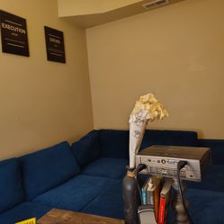 Teal Pull-Apart Sectional w/ Storage