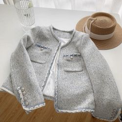 Celine Bouclé Wool Coat