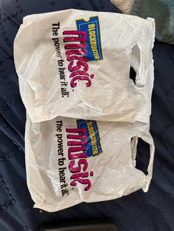 Blockbuster Music Plastic Bags Lot of 2