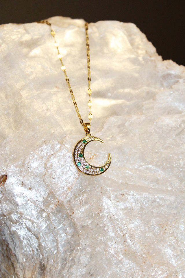 Moon Gold Plated Necklace