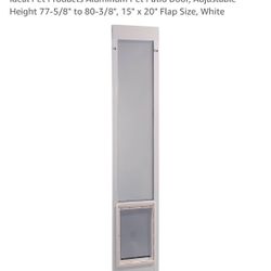 Ideal Pet Products Aluminum Pet Patio Door, Adjustable Height 15" x 20" Flap Size, White