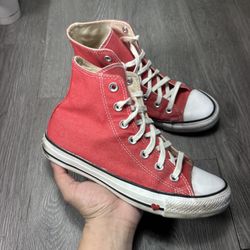 Converse Chuck Taylor All Star High Women's Sneaker Red Heart Lifestyle Sz 8