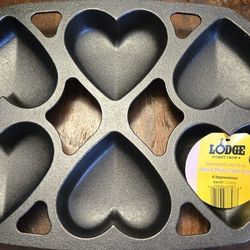 cast iron heart mini cake pan (see description)