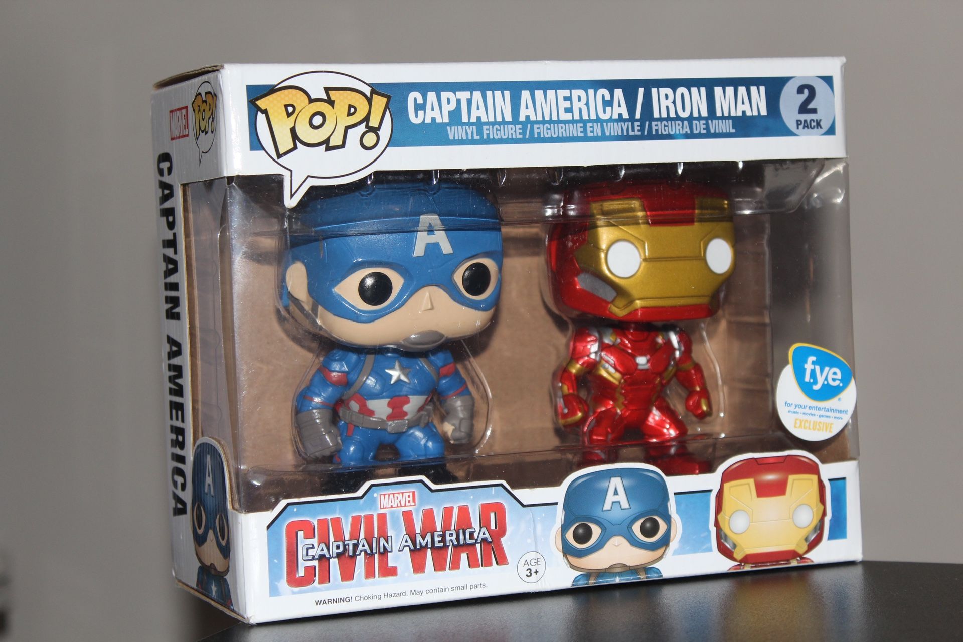 Funko Pop! Marvel Civil War Captain America / Iron Man - 2 Pack FYE Exclusive