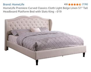 King Size Bed (No Mattress)