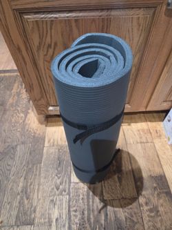 Thick Foam Exercise Mat Rolled Gray
