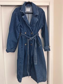 Old Navy Denim Trench Coat Size L