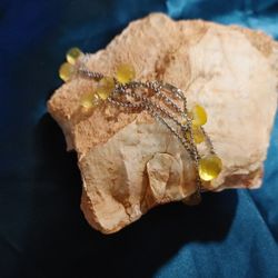 Chic Trending Yellow Stone Necklace