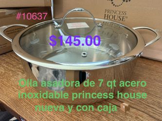 Olla de 7 qt acero inoxidable 👉 princess house todo nuevo y con caja 📦