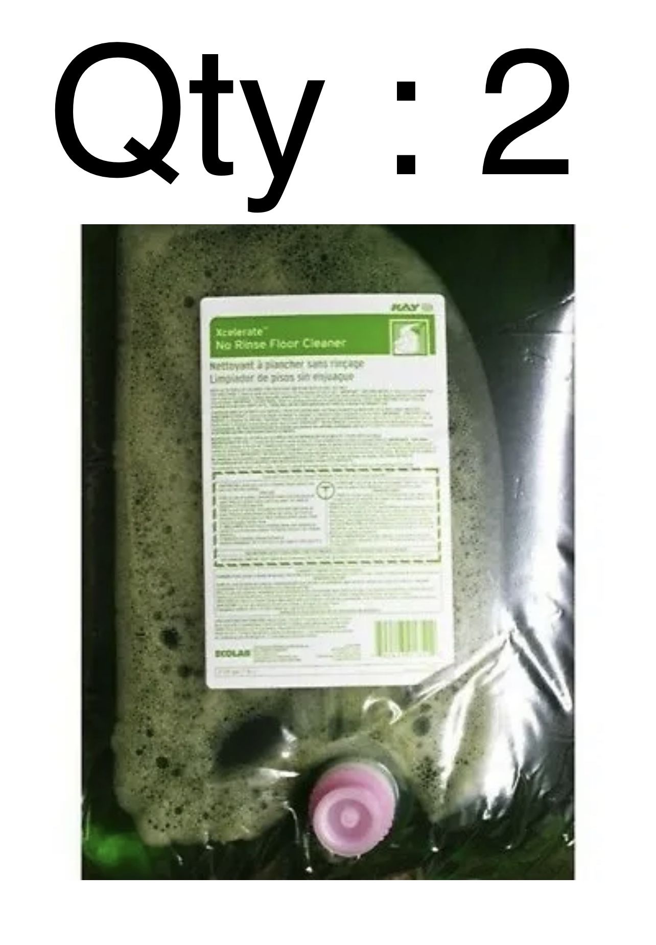 Kay - Ecolab - Xcelerate No Rinse Floor Cleaner 2 - 2 gallon bags in box