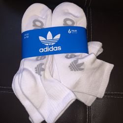 Adidas Socks 6 Pair Brand New Unisex