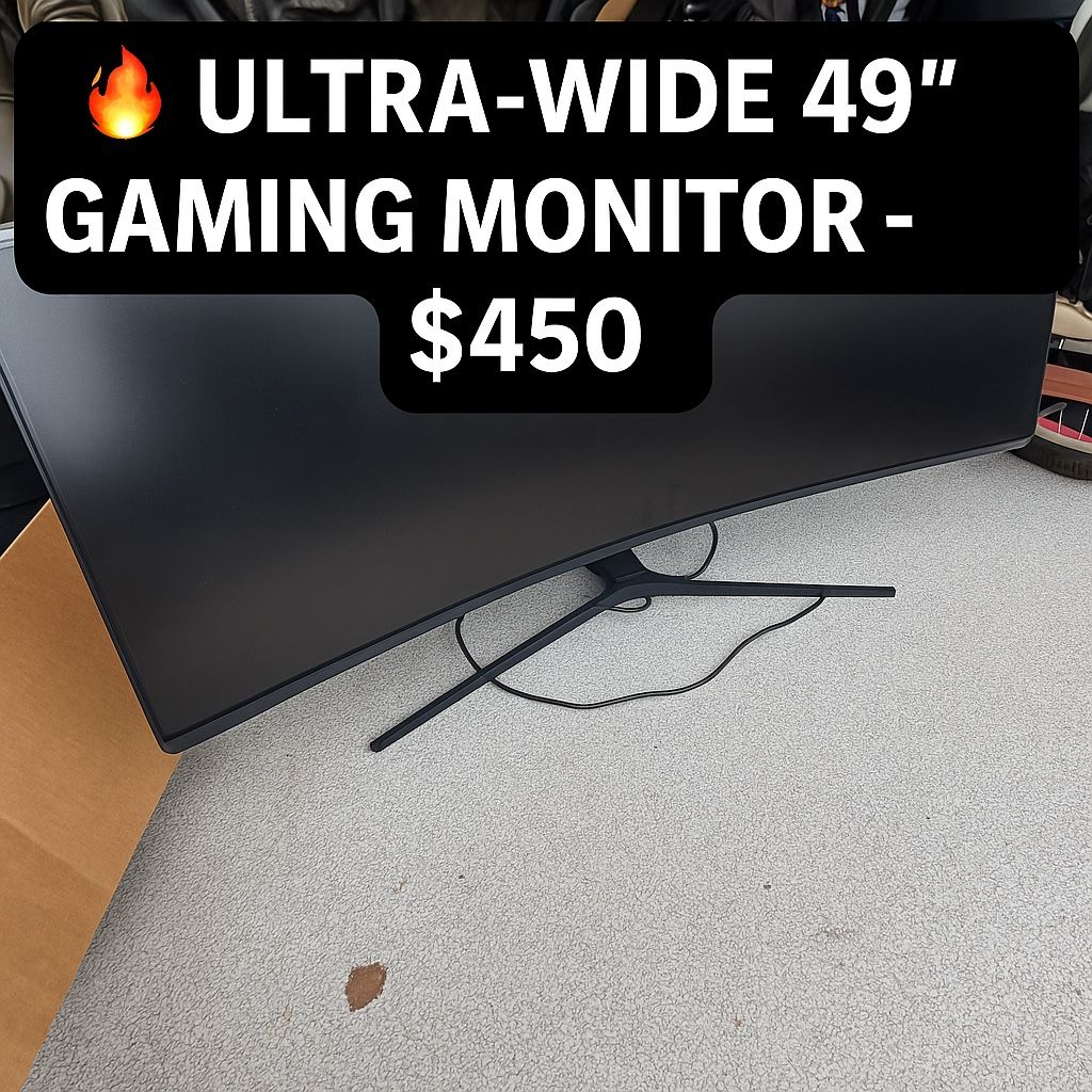 Samsung 49” Ultra-Wide Curved Monitor – Excellent Condition