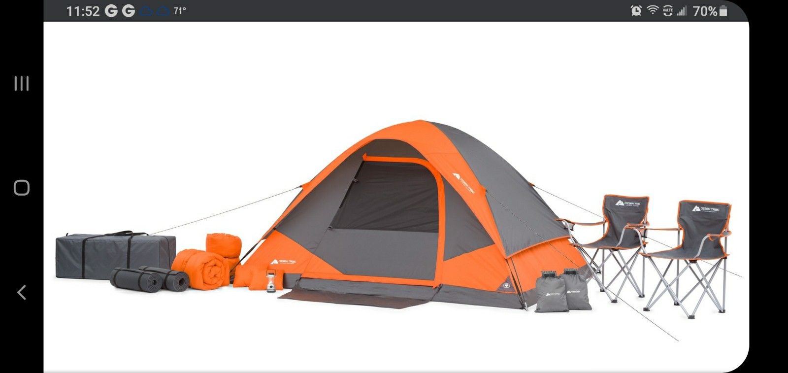 22 Piece Ozark 2 person tent